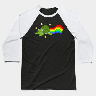 Flying Turtle Rainbow Baseball T-Shirt